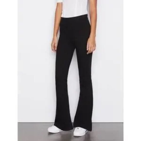 NWT Women Frame Black Jet Set Pintuck Flare Pull-On High-Rise Jean 2 Waist/30-34 - Picture 1 of 16